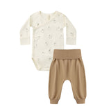 Quincy Mae - Side Snap Bodysuit & Pant Set - Penguins