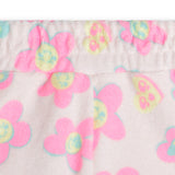 Billie Blush - Terry Tank & Short Set - Allover Flowers & Hearts - Light Pink