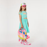 Billie Blush - Striped Rose Fluorescent Backpack  - Multicolor