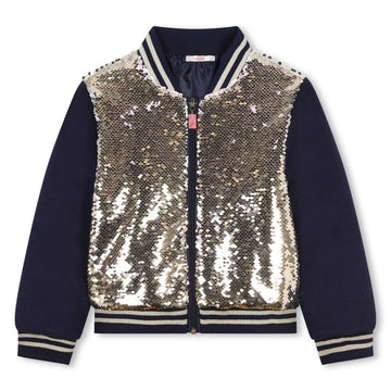 Billie Blush - Sequin Bomber Jacket - Navy & Gold