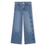 Billie Blush - Wide Leg Denim Trousers - Blue