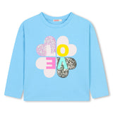 Billie Blush - Long Sleeve Graphic T-Shirt - Blue Love