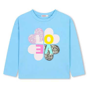 Billie Blush - Long Sleeve Graphic T-Shirt - Blue Love