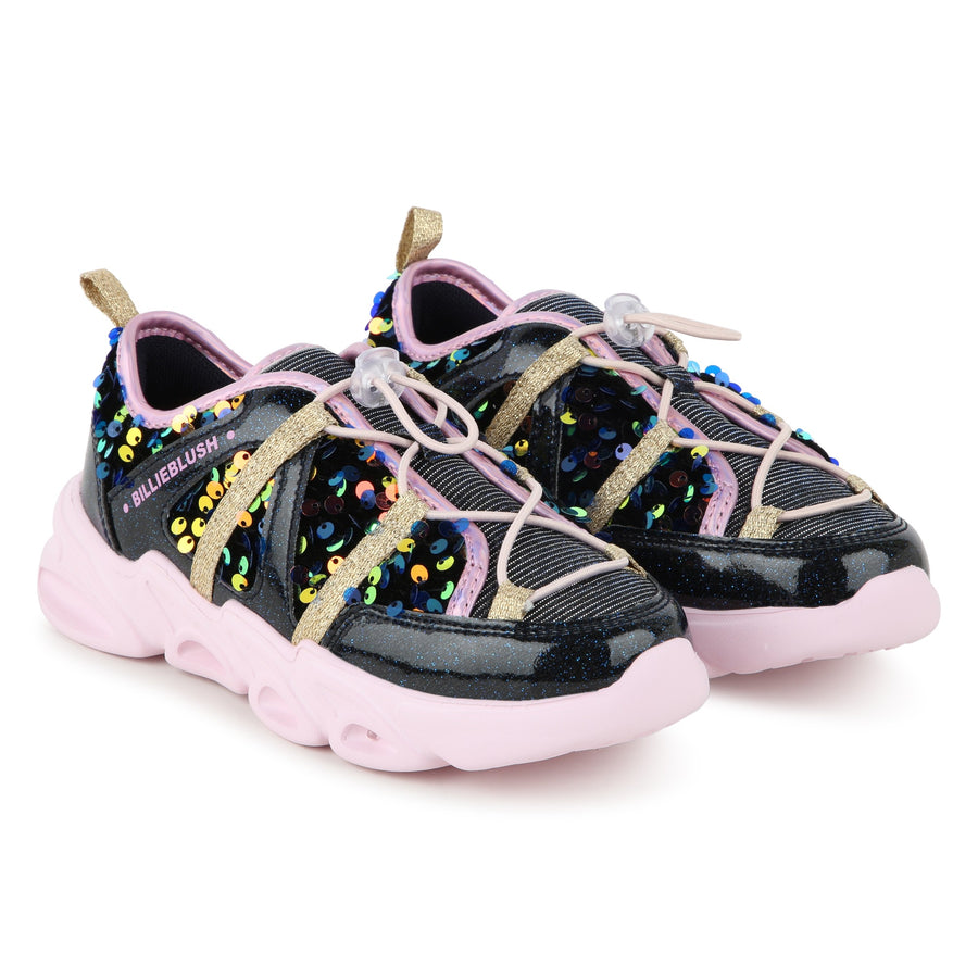 Billie Blush - Light Up Glitter Sneakers - Indigo