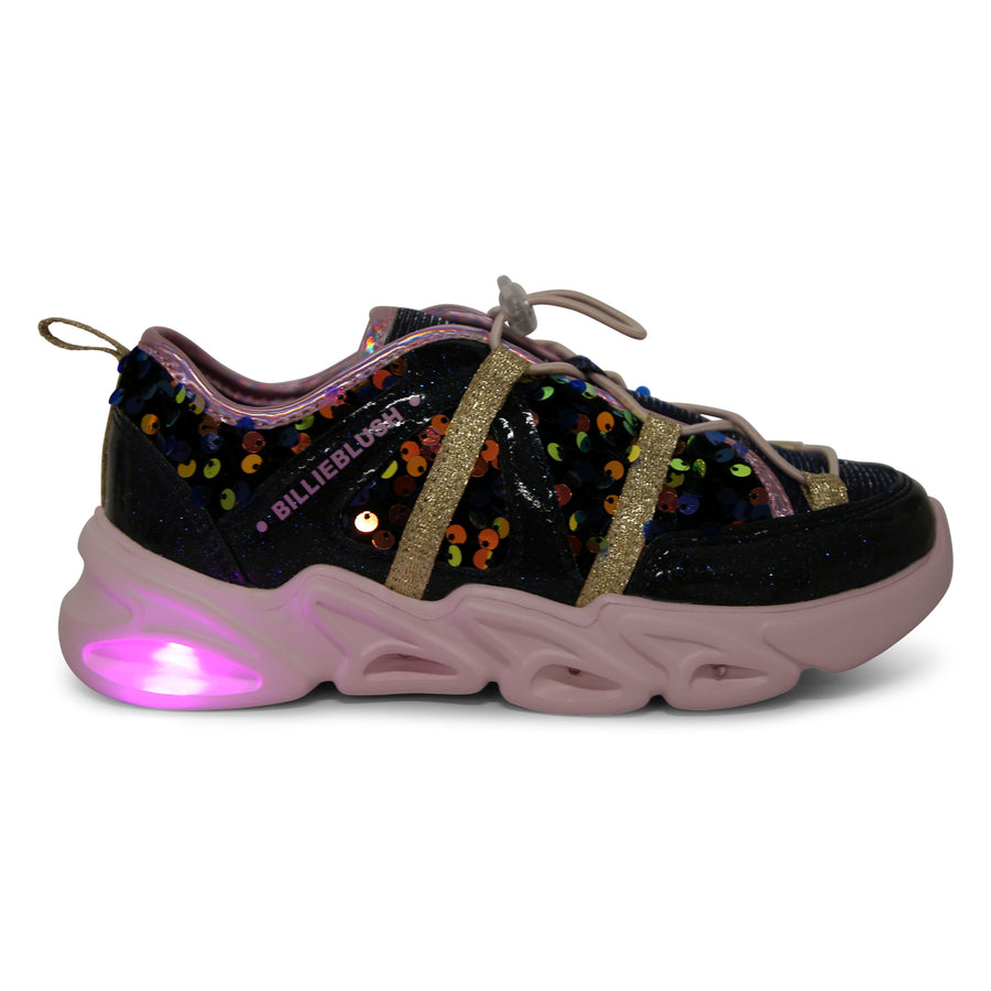 Billie Blush - Light Up Glitter Sneakers - Indigo