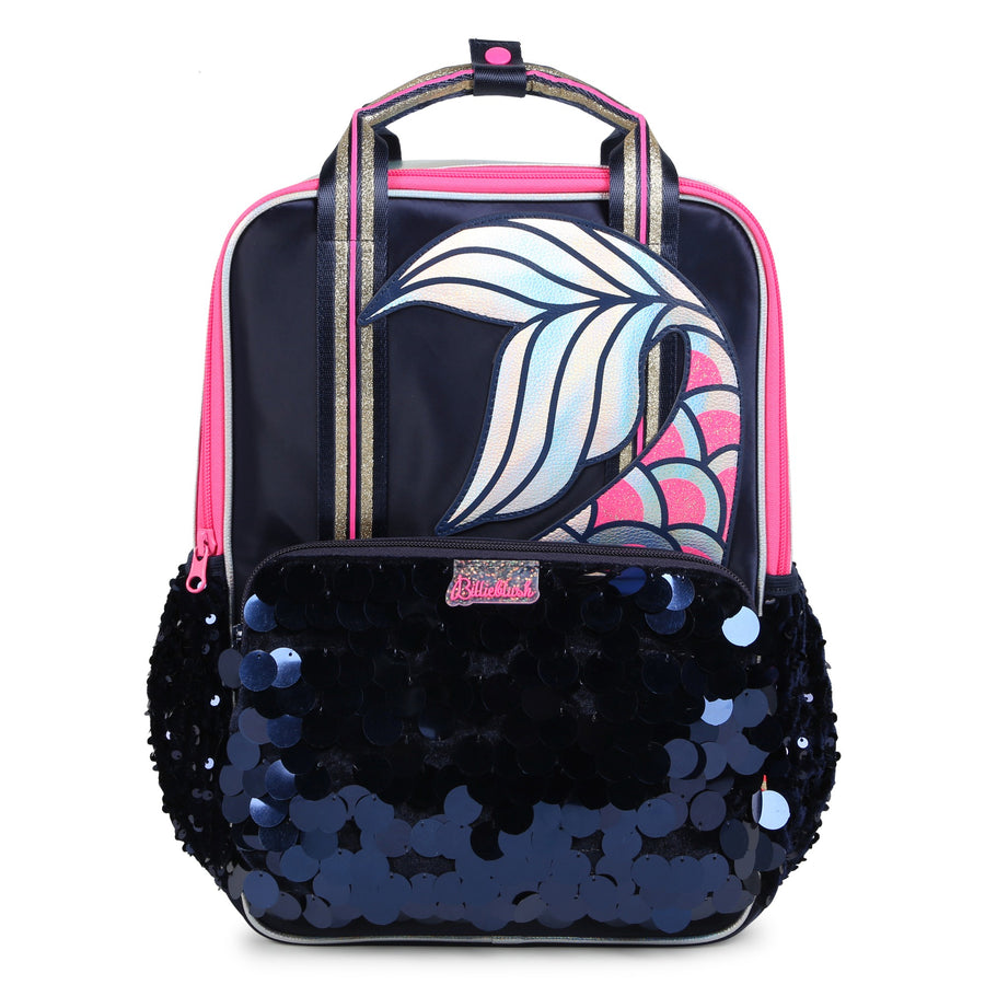 Billie Blush - Mermaid Backpack with Big Sequins - Indigo