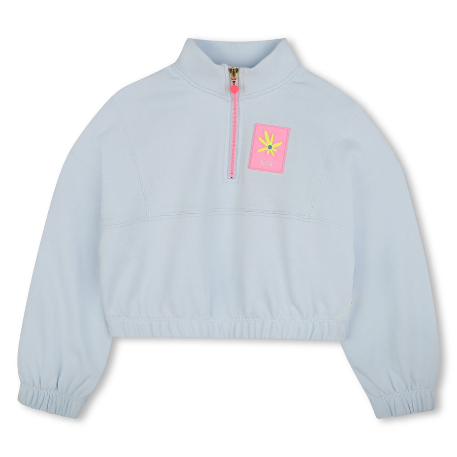 Billie Blush - Quarter Zip Sweatshirt - Ice Water