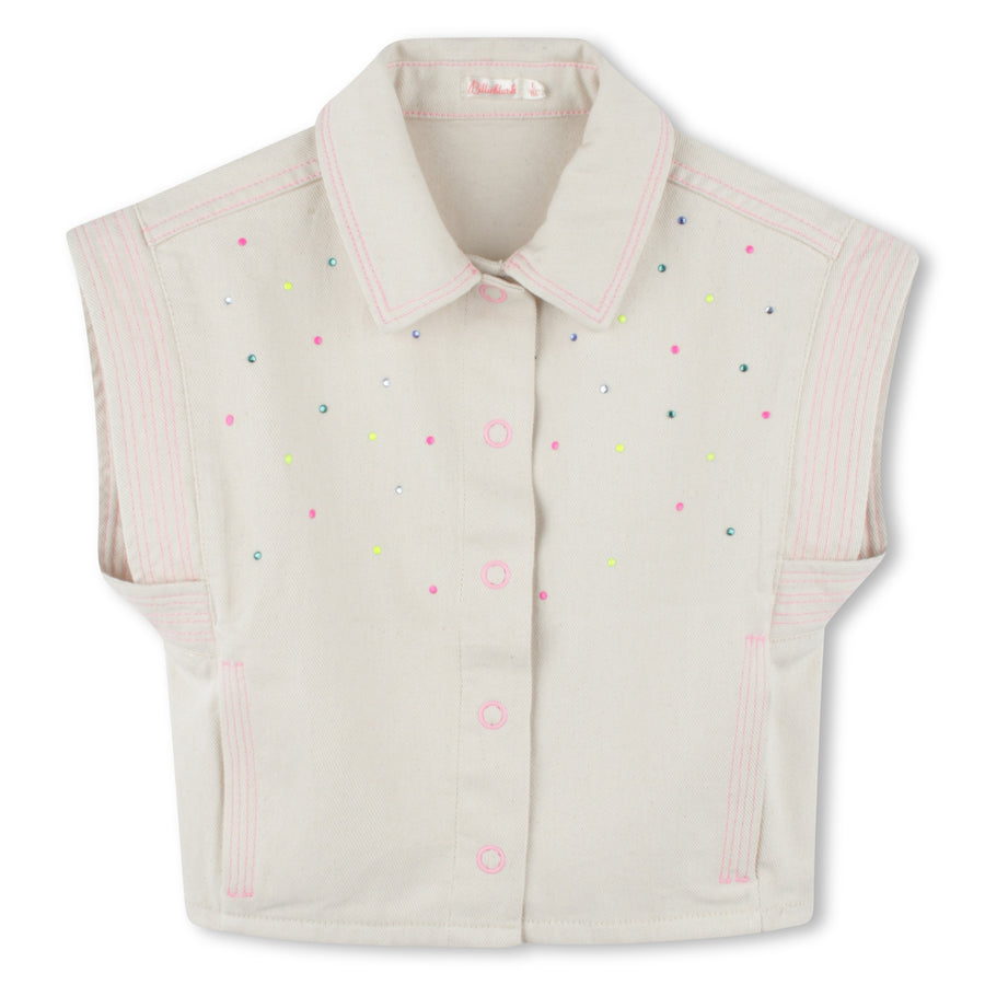 Billie Blush - Rainbow Stud Vest - Sand