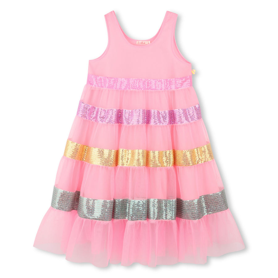 Billie Blush - Sleevless Tiered Dress - Pink