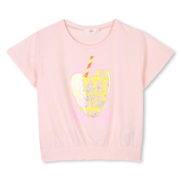 Billie Blush - Elastic Waist Milkshake T-Shirt - Pale Pink