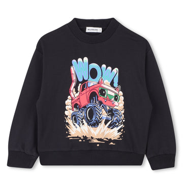 Billieblush - Boys Monster Truck Crewneck Sweatshirt - Dark Grey