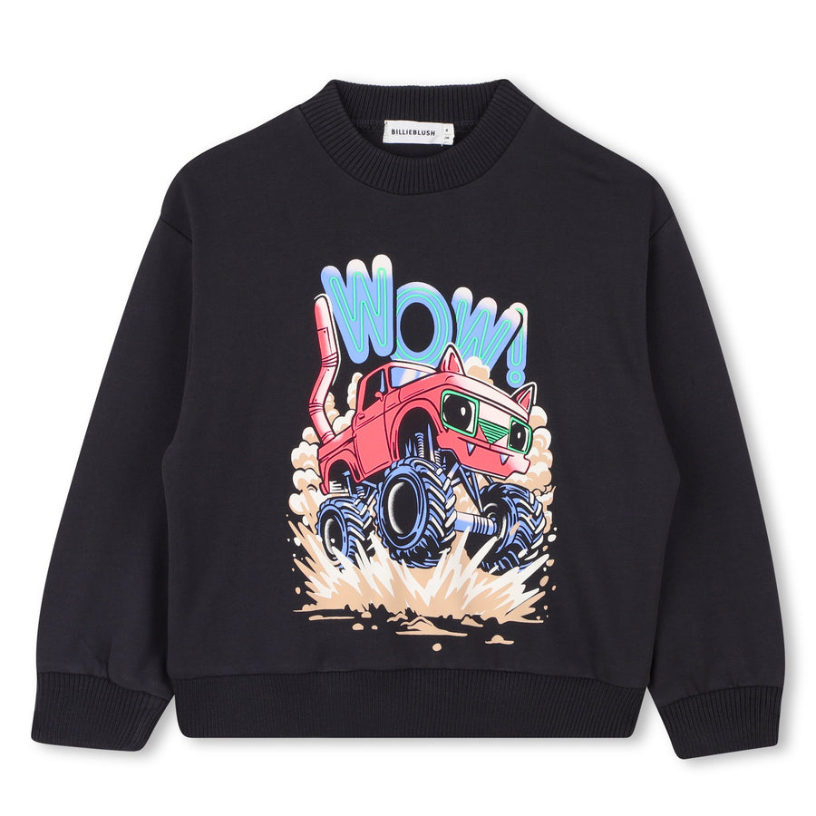 Billieblush - Boys Monster Truck Crewneck Sweatshirt - Dark Grey