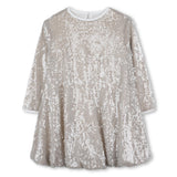 Billieblush - Ceremony Long Sleeve Sequin Dress - Light Gold