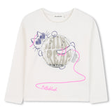 Billieblush - Girls Cat & Yarn Shirt - Ivory
