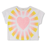 Billieblush - Girls Heart Short Sleeve Shirt - White