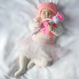 Billie Blush - Newborn Knit Dress with mesh
