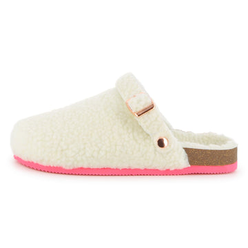 Billieblush Girls Faux Fur Clogs - White