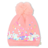 Billieblush - Girls Big Sequin Beanie - Peach