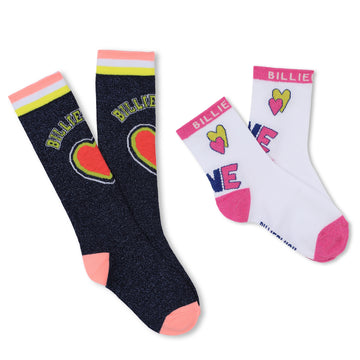 Billieblush - Girls 2 Pack of Socks - Navy & White