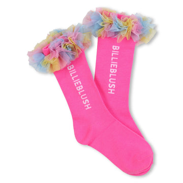 Billieblush - Girls Mesh Ruffle Socks - Pink
