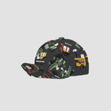 Headster - Under Construction Short Brim Hat - Charcoal