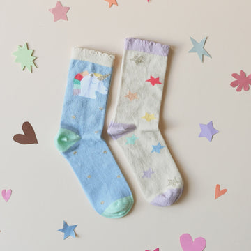 Rockahula - Rainbow Unicorn 2 Pack Socks