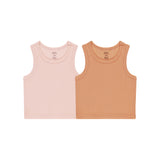 Rylee & Cru - Ribbed Tank Set - Pink & Grapefruit