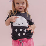 Whistle & Flute - Kawaii Cloud T-Shirt - Charcoal