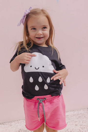 Whistle & Flute - Kawaii Cloud T-Shirt - Charcoal