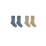 Quincy Mae - Socks Set - Gold, Ocean