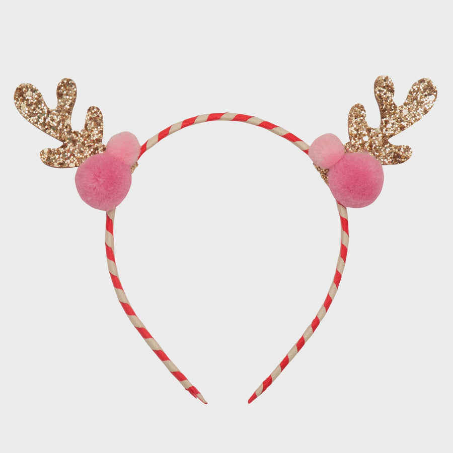 Rockahula - Stripy Pom Pom Reindeer Headband