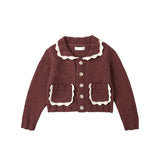 Rylee & Cru - Collared Cardigan - Burgundy