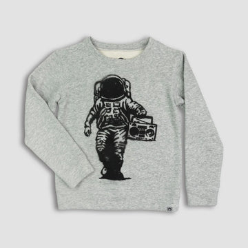 Appaman - Revel Crewneck - Heather Mist Space Jams