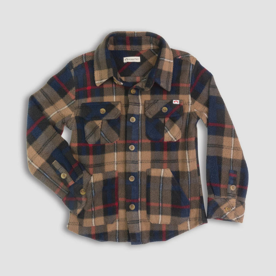 Appaman - Snow Fleece Plaid - Navy Khaki