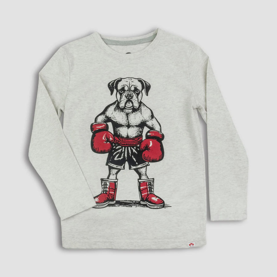 Appaman - Graphic Long Sleeve - Cloud Heather - The Boxer