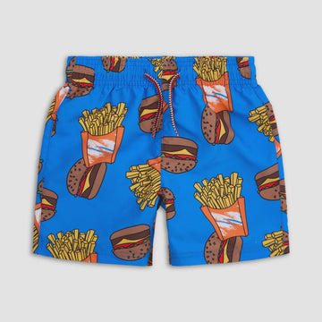 Appaman - Mid Length Swim Trunks - Burgers & Fries