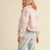 Heart and Arrow - Girls Cropped Jacket - Pink