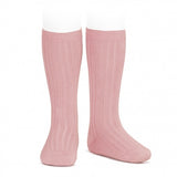 Condor - Basic Rib Knee High Socks (Pink)
