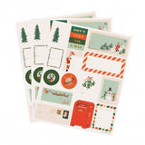 Rifle Paper Co- Pack of 3 Santa Workshop Stickers and labels