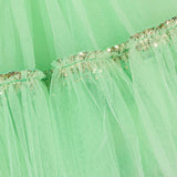 Billie Blush - Flounced Mesh Dress with Sequins - Spring Green