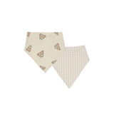 Quincy Mae - Bandana Scarf 2 Pack - Teddy & Oat Check
