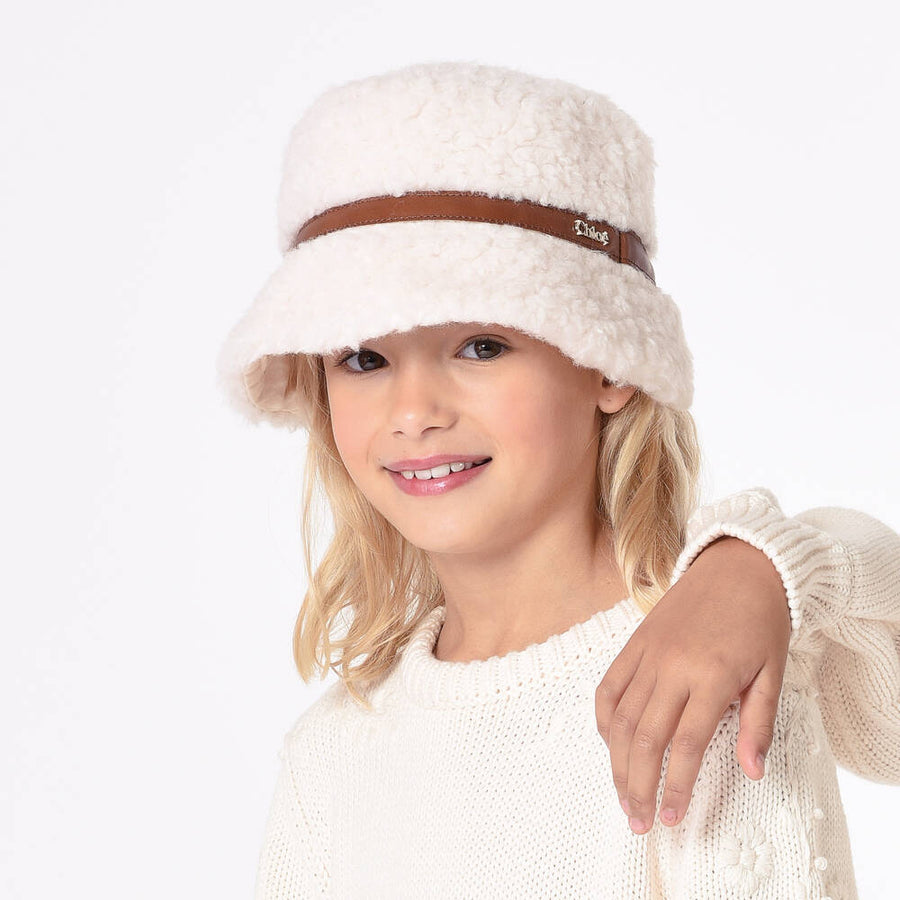 Chloe - Mini Me Sherpa Bucket Hat - Ivory