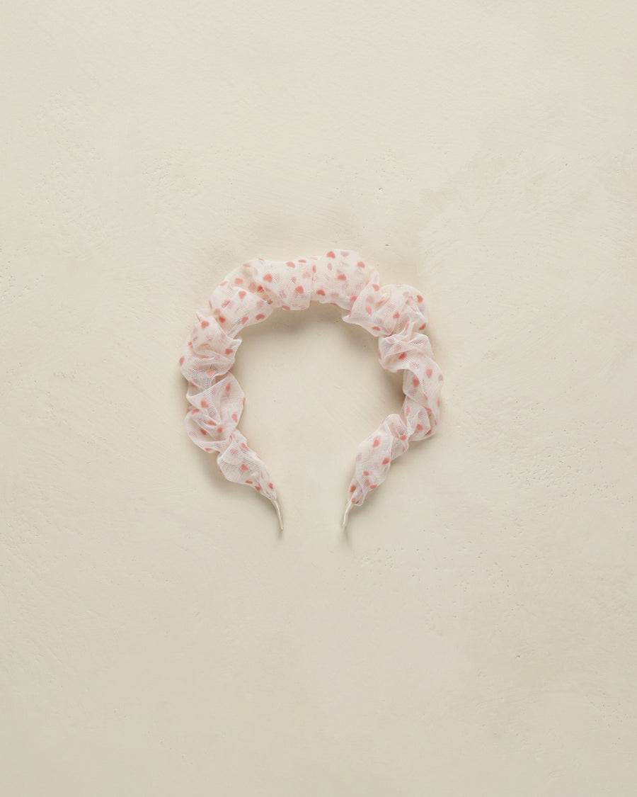 Noralee - Gathered Headband - Ivory Hearts