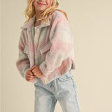 Heart and Arrow - Girls Cropped Jacket - Pink