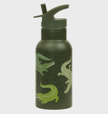 Little Lovely Company - Stainless Steel Drink Bottle - Crocodiles