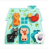 Djeco - Wooden Puzzle - Mouki - 5 pcs