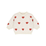 Quincy Mae - Heart Knit Sweater - Natural