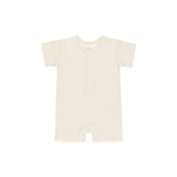Quincy Mae - Waffle Snap Romper - Natural