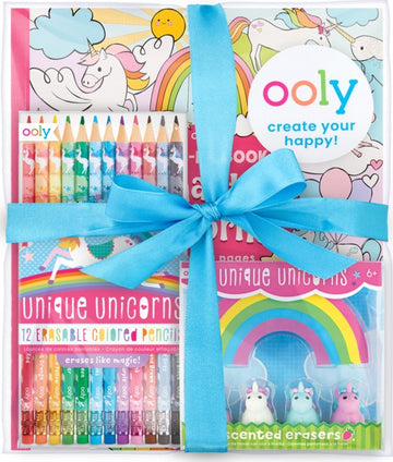 Ooly - Unique Unicorns Erasable Coloring Giftables Pack