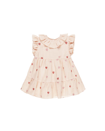 Quincy Mae - Charlotte Dress - Heart Embroidery